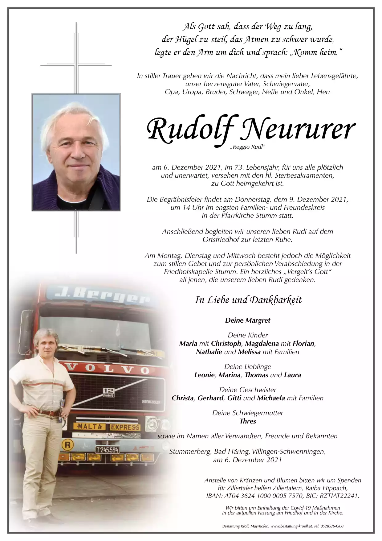 Parte von Rudolf Neururer